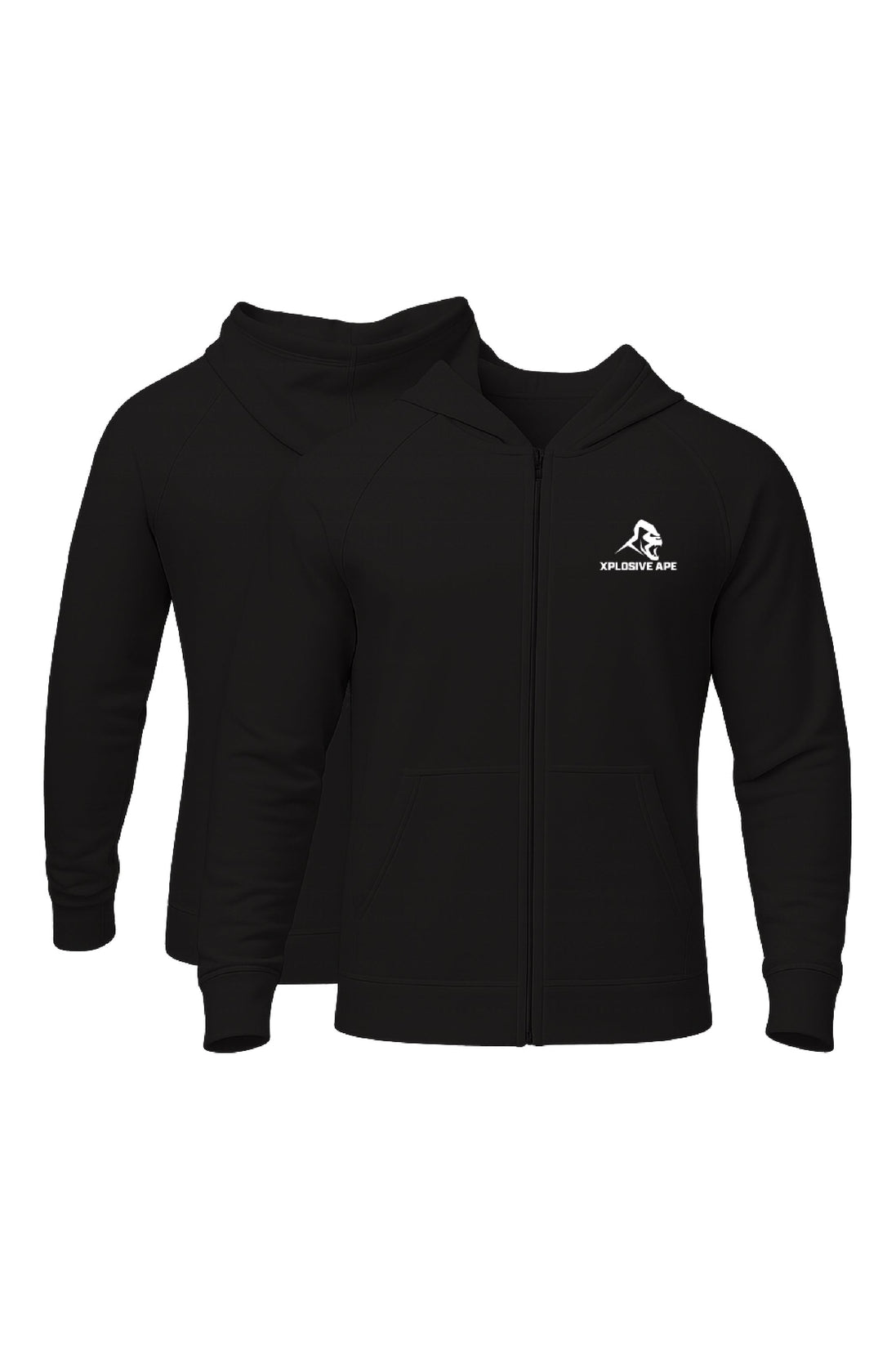 XAPE Prime Oversized Zip Hoodie - Black