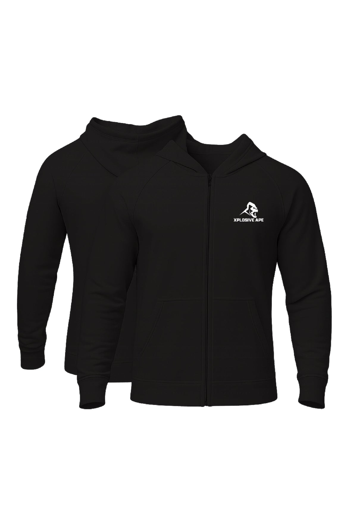 XAPE Prime Oversized Zip Hoodie - Black