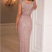 Blakely Rose Gold Sequin Maxi Dress