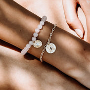 Cygnus Coin Charm Bracelet: Cubic Zirconia