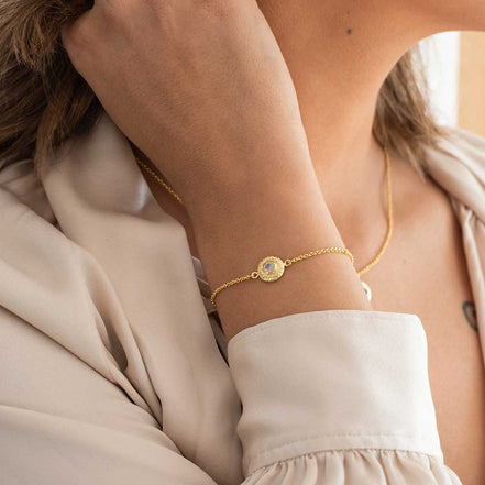 Luna Gemstone Bracelet Peridot