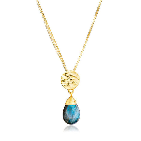 Classic Athena Kate Gemstone Necklace: Labradorite