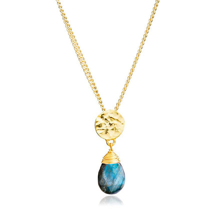 Classic Athena Kate Gemstone Necklace: Labradorite