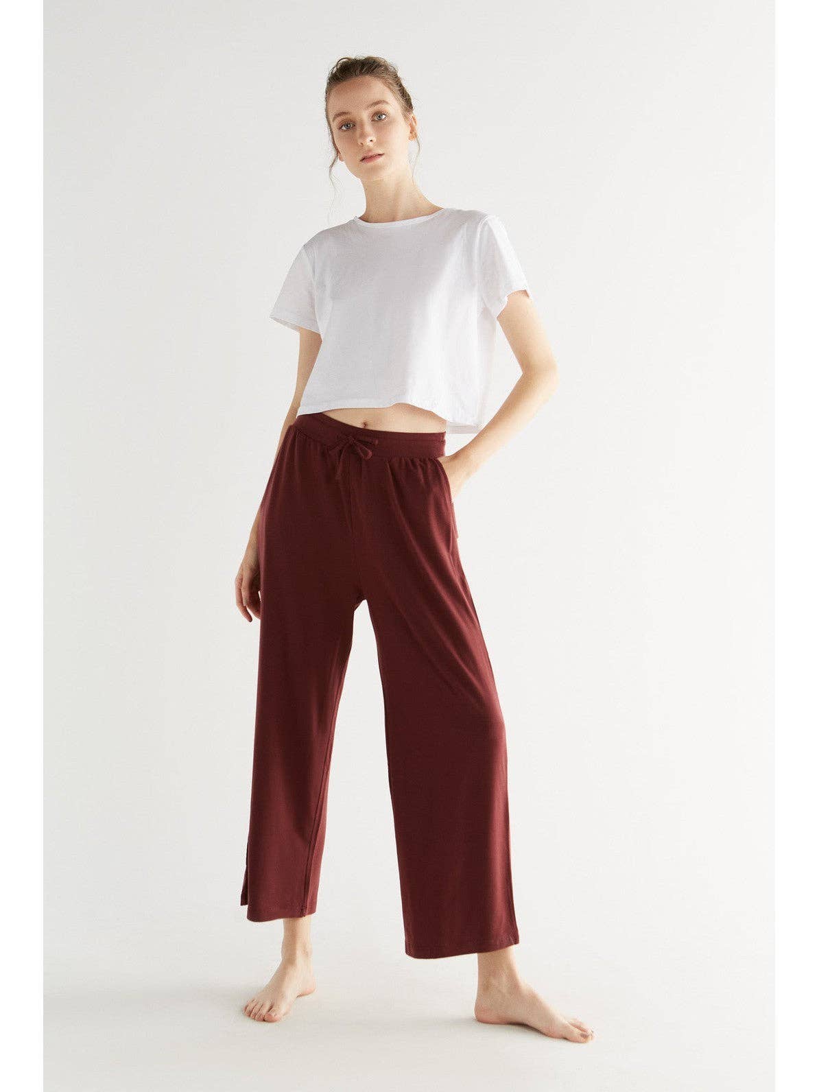 Tencel Wide Leg Trousers: Women's