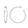 Lydia Large Textured Silver Hoops