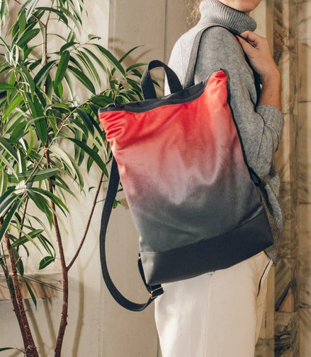 Faux Leather Backpack - Salmon