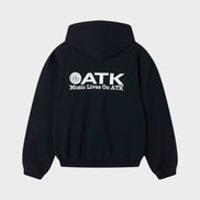 Music Lives On ATK Hoodie Black White