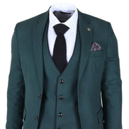 IM46 - Men's 3 Piece Green Tailored Fit Suit