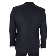 IM48 - Men's 3 Piece Black Tailored Fit Suit