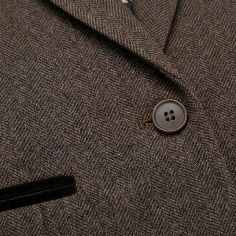 IMW-02 - Women's Oak Tweed Herringbone Blazer Waistcoat