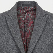 IMW-03 - Women's Grey Tweed Herringbone Blazer Waistcoat