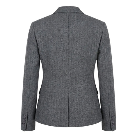 IMW-03 - Women's Grey Tweed Herringbone Blazer Waistcoat