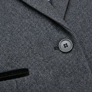 IMW-03 - Women's Grey Tweed Herringbone Blazer Waistcoat