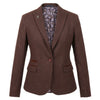 IMW-04 - Women's Brown Tweed Herringbone Blazer Waistcoat