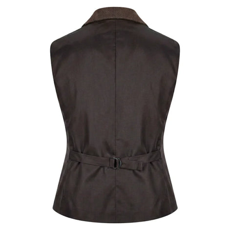 IMW-04 - Women's Brown Tweed Herringbone Blazer Waistcoat