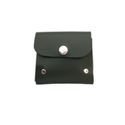Handmade Leather Simple Coin Purse - Ivy Green