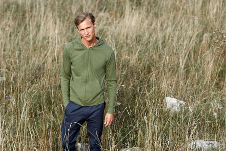 Fairtrade Organic Zipped T-Shirt Hoodie: Unisex