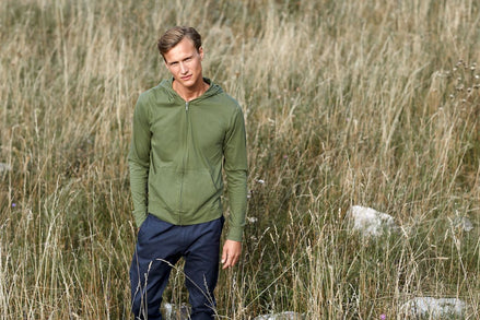 Fairtrade Organic Zipped T-Shirt Hoodie: Unisex