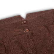 WS-12 - Women's Tweed Suit Blazer Trousers Waistcoat Herringbone Wool Rust Brown