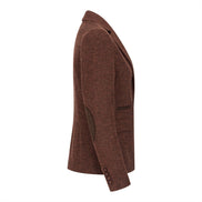 WS-12 - Women's Tweed Suit Blazer Trousers Waistcoat Herringbone Wool Rust Brown