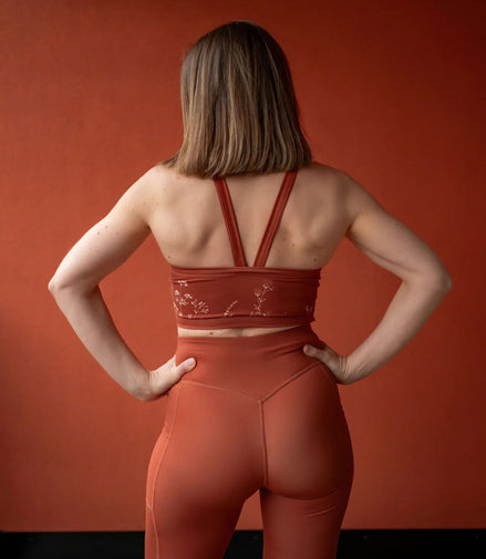 Leggings 'Wildflowers' Brown