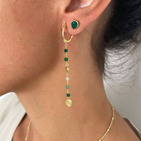 Simi Gemstone Studs with Labradorite