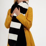 Lotan  Black and White Faux Fur Scarf