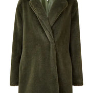 Yumi Green Faux Fur Coat