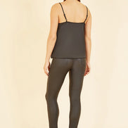 Yumi Black Satin Cami Top