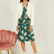 Yumi Ivory Eyelash Knit Bolero