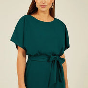 Mela Green Batwing Stretch Jumpsuit