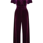 Yumi Purple Jumpsuit with Angel Sleeves