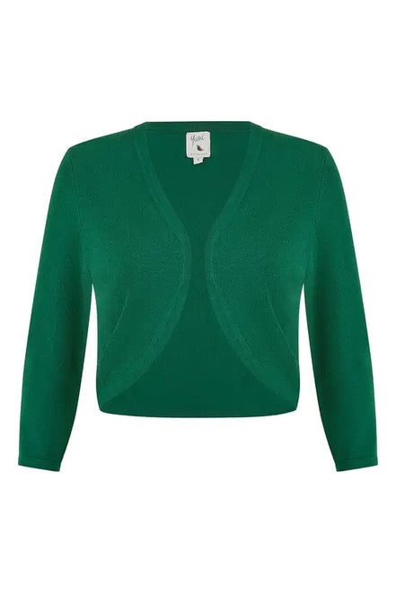 Yumi Dark Green Knitted Bolero