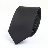 Men's Black Classic Formal Satin Tie