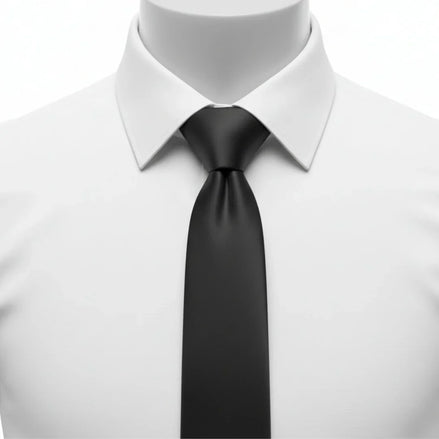 Men's Black Classic Formal Satin Tie