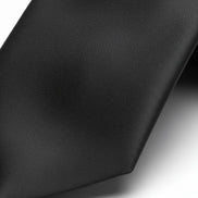 Men's Black Classic Formal Satin Tie