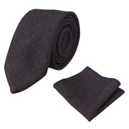 Men's Tweed Herringbone Tie & Pocket Square Set