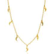 Multi-Talon Necklace, Gold Vermeil