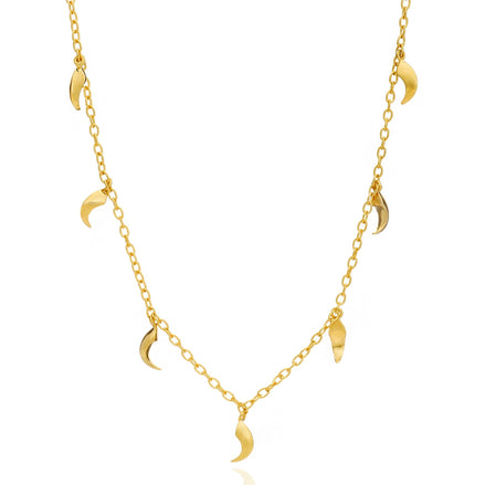 Multi-Talon Necklace, Gold Vermeil