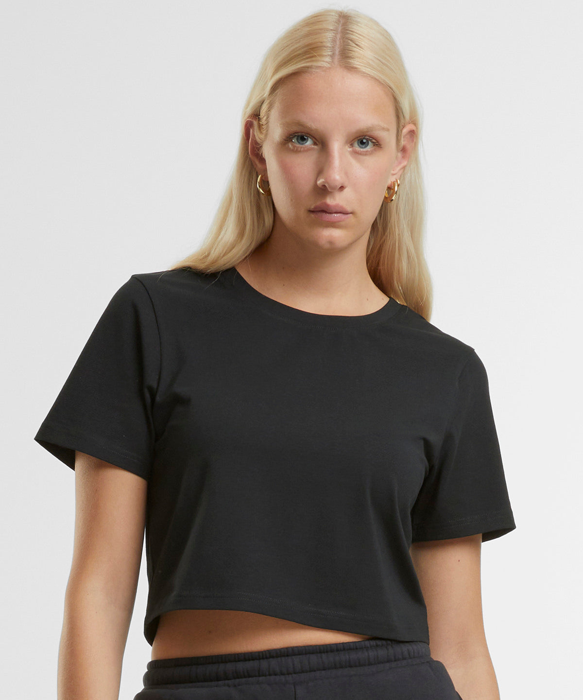 Organic Stretch Cropped T-Shirt: Women's