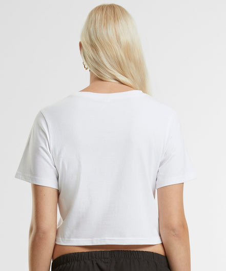 Organic Stretch Cropped T-Shirt: Women's