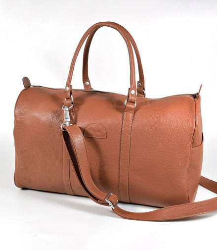 Leather Travel Bag 20L - Light Brown