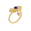 Azteca Gold Vermeil Ring with Lapis Stone