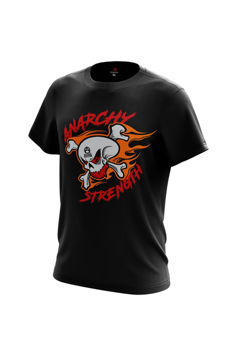 AS Skull on Fire Tee - Black