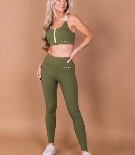 Sports Bra 'Olive Green'