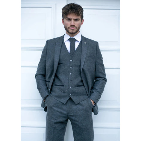 STZ23 - Men's Wool Tweed Suit 3 Piece Authentic 1920s Classic