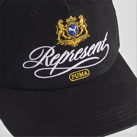 Puma Embroidered Logo Crest Cap Black