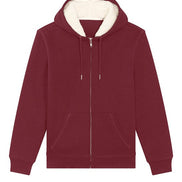 Organic Sherpa Zipped Hooded Sweatshirt: Unisex