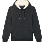 Organic Sherpa Zipped Hooded Sweatshirt: Unisex