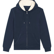 Organic Sherpa Zipped Hooded Sweatshirt: Unisex